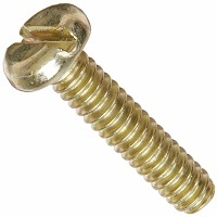 10-32 X 3/8 SLOT PAN M/S BRASS